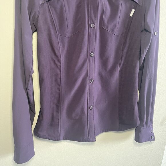 Columbia Silver Ridge Utility Long Sleeve Shirt Trail Hiking Purple Women XS - Picture 3 of 6